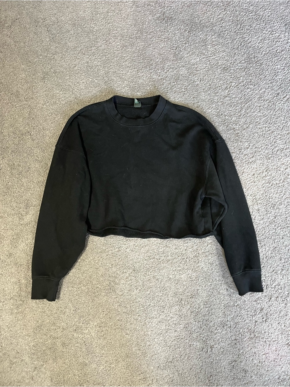 Wild Fable Cropped Crewneck Sweatshirt Black